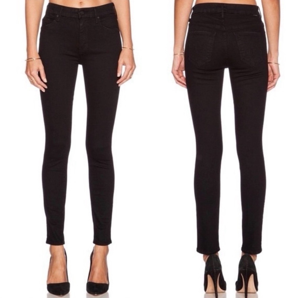 MOTHER Jeans The Looker - A Model Spy Black Denim